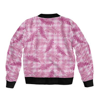 Purple Palaka Hawaii Palapalai Sleeve Zip Bomber Jacket Hawaiian Fern - Polynesian Pride