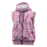 Purple Palaka Hawaii Palapalai Sleeveless Zip Hoodie Hawaiian Fern - Polynesian Pride