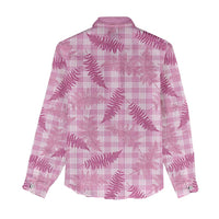 Purple Palaka Hawaii Palapalai Women Casual Shirt Hawaiian Fern - Polynesian Pride