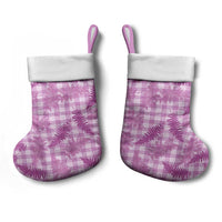 Pink Palaka Hawaii Palapalai Christmas Stocking Hawaiian Fern - Polynesian Pride