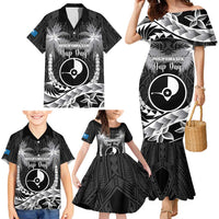 FSM Yap Day Family Matching Mermaid Dress and Hawaiian Shirt 2025 Wa'ab Micronesia Black Color LT14 - Polynesian Pride
