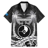 FSM Yap Day Family Matching Mermaid Dress and Hawaiian Shirt 2025 Wa'ab Micronesia Black Color LT14 Dad's Shirt - Short Sleeve Black - Polynesian Pride