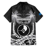 FSM Yap Day Family Matching Off Shoulder Maxi Dress and Hawaiian Shirt 2025 Wa'ab Micronesia Black Color LT14 - Polynesian Pride