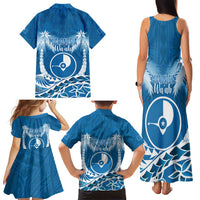 FSM Yap Day Family Matching Tank Maxi Dress and Hawaiian Shirt 2025 Wa'ab Micronesia Flag Color LT14 - Polynesian Pride