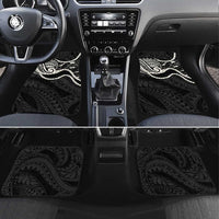 Aloha Hawaii Kalo Pikake Lei Car Mats Chest Tattoo Black Hawaiian Pattern