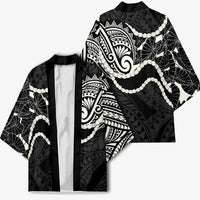 Aloha Hawaii Kalo Pikake Lei Kimono Chest Tattoo Black Hawaiian Pattern