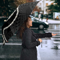 Aloha Hawaii Kalo Pikake Lei Umbrella Chest Tattoo Black Hawaiian Pattern