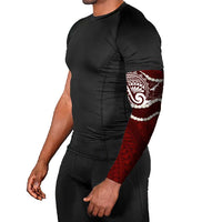 Aloha Hawaii Kalo Pikake Lei Arm Sleeves Chest Tattoo Oxblood Hawaiian Pattern