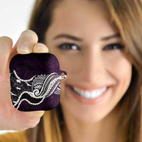 Aloha Hawaii Kalo Pikake Lei AirPods Case Chest Tattoo Purple Hawaiian Pattern