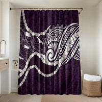 Aloha Hawaii Kalo Pikake Lei Bathroom Set Chest Tattoo Purple Hawaiian Pattern