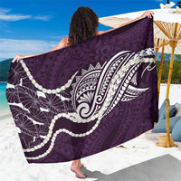 Aloha Hawaii Kalo Pikake Lei Sarong Chest Tattoo Purple Hawaiian Pattern