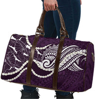 Aloha Hawaii Kalo Pikake Lei Travel Bag Chest Tattoo Purple Hawaiian Pattern
