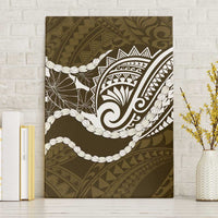 Aloha Hawaii Kalo Pikake Lei Canvas Wall Art Chest Tattoo Gold Hawaiian Pattern