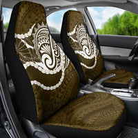 Aloha Hawaii Kalo Pikake Lei Car Seat Cover Chest Tattoo Gold Hawaiian Pattern