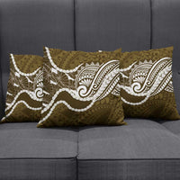 Aloha Hawaii Kalo Pikake Lei Pillow Cover Chest Tattoo Gold Hawaiian Pattern