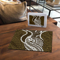 Aloha Hawaii Kalo Pikake Lei Puzzle Chest Tattoo Gold Hawaiian Pattern