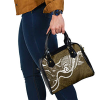 Aloha Hawaii Kalo Pikake Lei Shoulder Handbag Chest Tattoo Gold Hawaiian Pattern