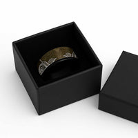 Aloha Hawaii Kalo Pikake Lei Spinner Ring Chest Tattoo Gold Hawaiian Pattern