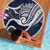 Aloha Hawaii Kalo Pikake Lei Beach Blanket Chest Tattoo Oxford Blue Hawaiian Pattern