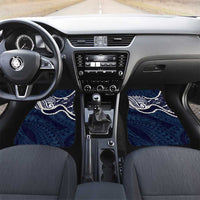 Aloha Hawaii Kalo Pikake Lei Car Mats Chest Tattoo Oxford Blue Hawaiian Pattern
