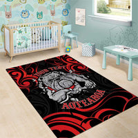 Personalised Aotearoa Bulldog Area Rug NZ Maori Tattoo LT14 - Polynesian Pride