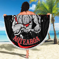 Personalised Aotearoa Bulldog Beach Blanket NZ Maori Tattoo LT14 - Polynesian Pride