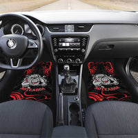 Personalised Aotearoa Bulldog Car Mats NZ Maori Tattoo LT14 Set 2pcs - Front Red - Polynesian Pride