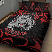 Personalised Aotearoa Bulldog Quilt Bed Set NZ Maori Tattoo LT14 - Polynesian Pride