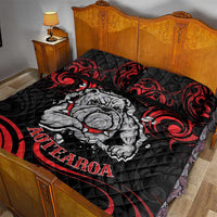 Personalised Aotearoa Bulldog Quilt Bed Set NZ Maori Tattoo LT14 - Polynesian Pride