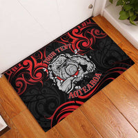 Personalised Aotearoa Bulldog Rubber Doormat NZ Maori Tattoo LT14 - Polynesian Pride