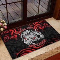 Personalised Aotearoa Bulldog Rubber Doormat NZ Maori Tattoo LT14 - Polynesian Pride