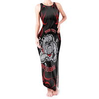 Personalised Aotearoa Bulldog Tank Maxi Dress NZ Maori Tattoo LT14 Women Red - Polynesian Pride