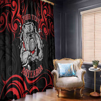 Personalised Aotearoa Bulldog Window Curtain NZ Maori Tattoo LT14 - Polynesian Pride