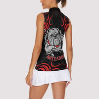 Personalised Aotearoa Bulldog Women Sleeveless Polo Shirt NZ Maori Tattoo