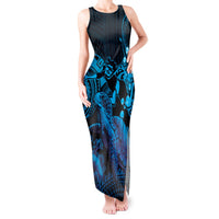 Blue Aloha Hawaii Tank Maxi Dress Snorkeling With Sea Turtle Polynesian Pattern LT14 Women Blue - Polynesian Pride
