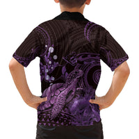 Purple Aloha Hawaii Hawaiian Shirt Snorkeling With Sea Turtle Polynesian Pattern LT14 - Polynesian Pride