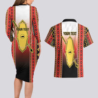 Personalised Bukidnon Philippines Couples Matching Long Sleeve Bodycon Dress and Hawaiian Shirt The Food Basket of Region X LT14 - Polynesian Pride