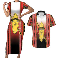 Personalised Bukidnon Philippines Couples Matching Short Sleeve Bodycon Dress and Hawaiian Shirt The Food Basket of Region X LT14 Red - Polynesian Pride