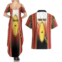 Personalised Bukidnon Philippines Couples Matching Summer Maxi Dress and Hawaiian Shirt The Food Basket of Region X LT14 - Polynesian Pride