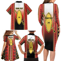 Personalised Bukidnon Philippines Family Matching Long Sleeve Bodycon Dress and Hawaiian Shirt The Food Basket of Region X LT14 - Polynesian Pride
