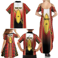 Personalised Bukidnon Philippines Family Matching Summer Maxi Dress and Hawaiian Shirt The Food Basket of Region X LT14 - Polynesian Pride