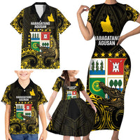 Agusan del Sur Philippines Family Matching Short Sleeve Bodycon Dress and Hawaiian Shirt Habagatang Agusan Lolong LT14 - Polynesian Pride
