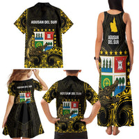 Agusan del Sur Philippines Family Matching Tank Maxi Dress and Hawaiian Shirt Habagatang Agusan Lolong LT14 - Polynesian Pride