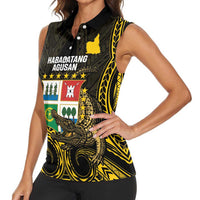 Agusan del Sur Philippines Women Sleeveless Polo Shirt Habagatang Agusan Lolong