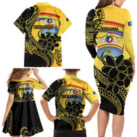 Quezon Province Family Matching Long Sleeve Bodycon Dress and Hawaiian Shirt Cocolandia Philippines Turtle LT14 - Polynesian Pride