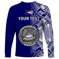 Personalised American Samoa Long Sleeve Shirt July 4 Independence Day LT14 - Polynesian Pride