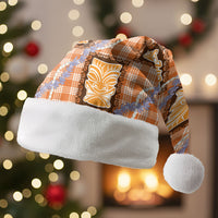 Aloha Hawaii Tiki Palaka Motifs Christmas Santa Hat Honohono Lei Orange Elegant Vibes