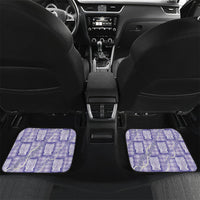 Aloha Hawaii Tiki Palaka Motifs Car Mats Honohono Lei Purple Elegant Vibes