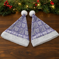 Aloha Hawaii Tiki Palaka Motifs Christmas Santa Hat Honohono Lei Purple Elegant Vibes