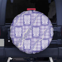 Aloha Hawaii Tiki Palaka Motifs Spare Tire Cover Honohono Lei Purple Elegant Vibes LT14 No hole Purple - Polynesian Pride